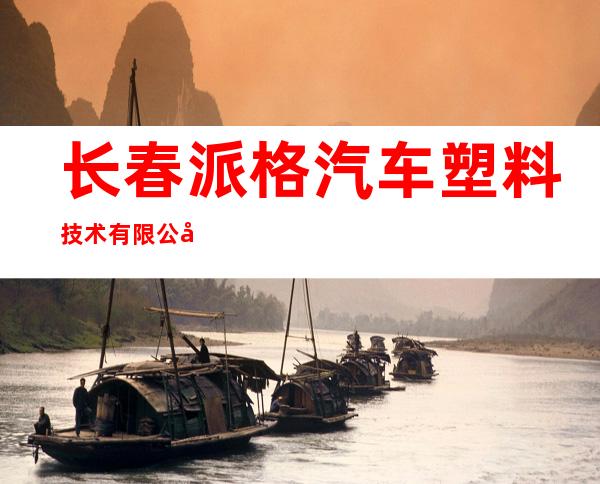 长春派格汽车塑料技术有限公司